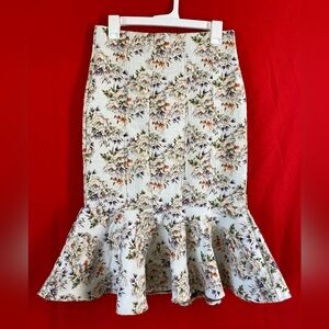 Eva Mendes for New York & Company Floral Trumpet Skirt Size 4